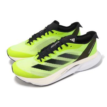 adidas 慢跑鞋 Adizero Boston 12 M 男鞋 綠 黑 輕量 回彈 輪胎大底 運動鞋 愛迪達 HP9705