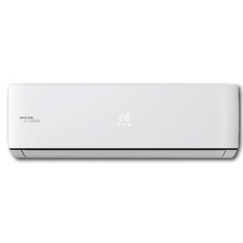 MAXE萬士益 MAS-85NH32 分離式冷暖變頻冷氣，適用14-16坪空間，提供冷暖雙效功能，使用環保R32冷媒，220V電源室外供電設計。全機及壓縮機保固1年，出風口支援上/下吹，高效運轉適閤家庭使用，產地其他國家，安裝簡便舒適。