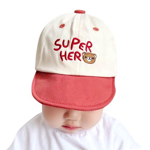 Colorland-兒童棒球帽 刺繡字母熊童帽 寶寶鴨舌帽 兒童防曬帽