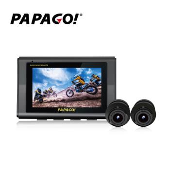 【PAPAGO】 MOTO 5 GPS-WIFI星光夜視雙鏡頭機車行車紀錄器＋32G記憶卡(行車記錄器)