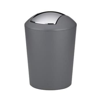 《KELA》Marta搖擺蓋垃圾桶(墨灰1.7L) | 回收桶 廚餘桶