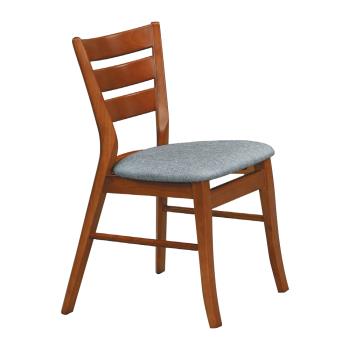 Boden-普尼灰色皮革實木餐椅/單椅/休閒椅/洽談椅/商業椅