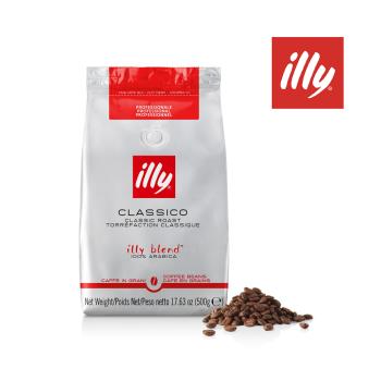 【義大利 illy】中培咖啡豆袋裝500g ～限時加送兩用咖啡豆湯匙袋夾