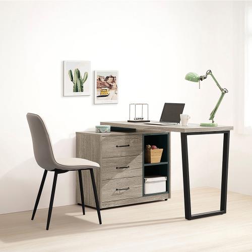 Boden-凱德4尺工業風多功能L型伸縮書桌/工作桌/辦公桌(B款)