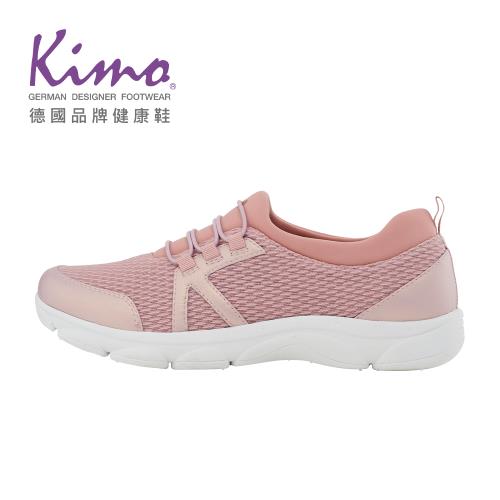 Kimo 透氣網布彈力繩休閒娃娃鞋 女鞋 (櫻花粉 KBDSF054497)