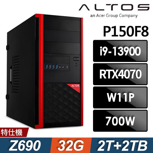 ACER Altos P150F8 (i9-13900/32G/2TB+2TB SSD/RTX4070-12G/W11P)