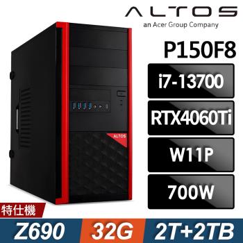 ACER Altos P150F8 (i7-13700/32G/2TB+2TB SSD/RTX4060Ti-8G/W11P)