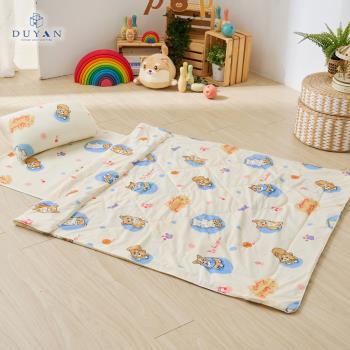 【DUYAN 竹漾】Cool-Fi Huggy 冰絲涼感兒童涼被 柯基戲水 臺灣製(105x135cm)