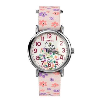 【TIMEX】Timex x Peanuts 38毫米春季花園手錶(白x粉TXTW2W33200)