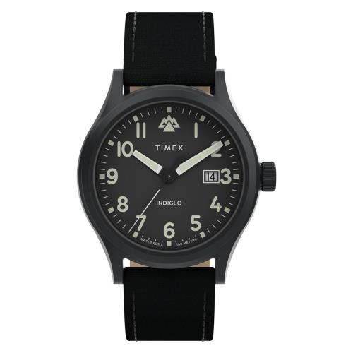 【TIMEX】天美時 遠征系列  40毫米環保再生錶帶 戶外手錶 (黑 TXTW2W56800)