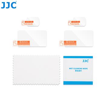 JJC大疆DJI副廠9H鋼化玻璃Osmo Pocket 3螢幕保護貼GSP-OSP3K2保護貼(2組:主副屏各2片;95%透光率/防刮抗汙)