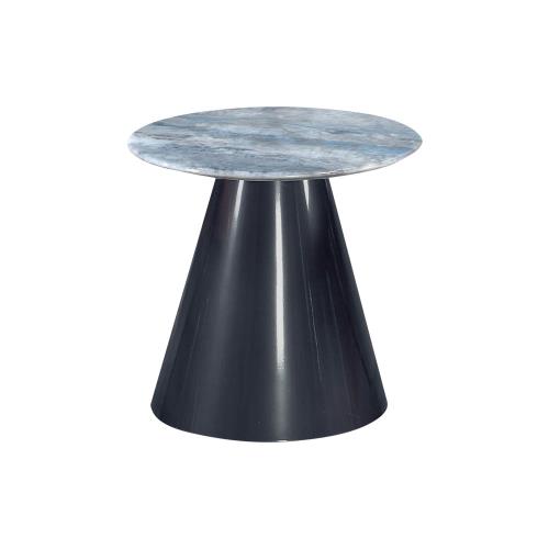 Boden-克雷希1.7尺超晶石面圓形小茶几/設計款造型茶几/邊几/邊桌