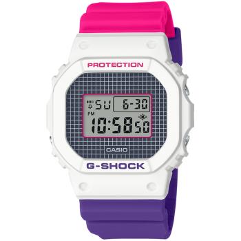 CASIO G-SHOCK 復古撞色經典方形計時錶/DW-5600THB-7
