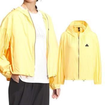 Adidas TECH UPF HD JKT 女款 黃色 運動 訓練 輕量 連帽 外套 IM8836