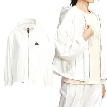 Adidas TECH UPF HD JKT 女款 米白色 運動 連帽 外套 IM8837