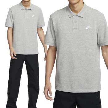 Nike Club 男款 灰色 休閒 日常 上衣 運動 POLO POLO衫 短袖 FN3895-063