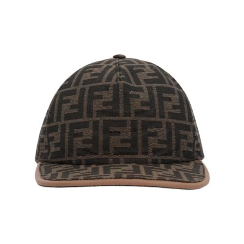 【FENDI】秋冬新款 FF 品牌LOGO 緹花棒球帽-棕色 FXQ768 ALHE F0VAT
