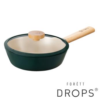 《韓國DROPS》FORETT森林系不沾多用途鍋22cm(附安全玻璃蓋)