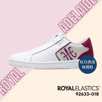 【Royal Elastics】ADELAIDE 白紅真皮時尚休閒鞋 (女) 92633-018