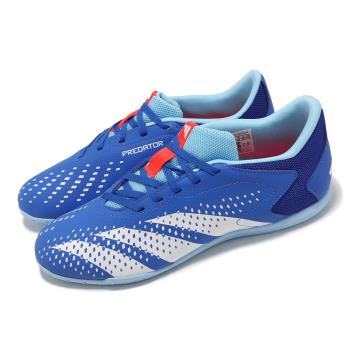 adidas 足球鞋 Predator Accuracy.4 IN SAL 男鞋 藍 白 室內 運動鞋 愛迪達 GY9989