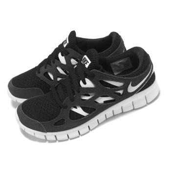 Nike 慢跑鞋 Wmns Free Run 2 女鞋 黑 白 赤足 輕量 襪套 運動鞋 DM8915-002