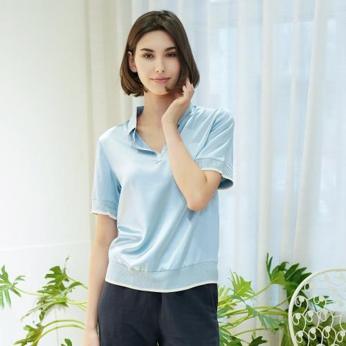 闕蘭絹奢華訂製重磅沁涼蠶絲緞上衣