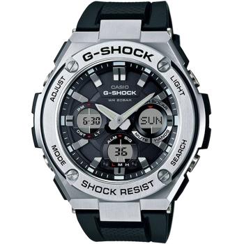 CASIO G-STEEL 太陽能分層防護雙顯腕錶/GST-S110-1A