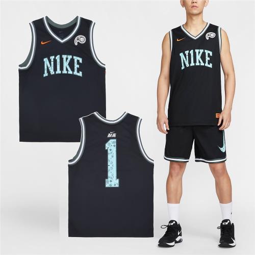 Nike 球衣 DNA CHBL Jersey 男款 黑 藍 速乾 網眼 運動 籃球 背心 HF6136-010