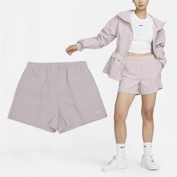 Nike 短褲 NSW Everything Shorts 女款 紫 白 中腰 抽繩 運動 褲子 FV6623-019