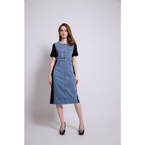 QWI全新沁涼薄丹寧洋裝組-獨