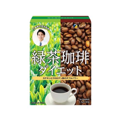 【日本Fine Japan】綠茶咖啡-日本境內版 30日份(30包/盒)X1