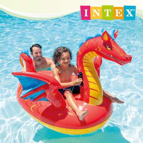 INTEX 神祕龍戲水座騎198x173cm 適3歲以上 (57577NP)