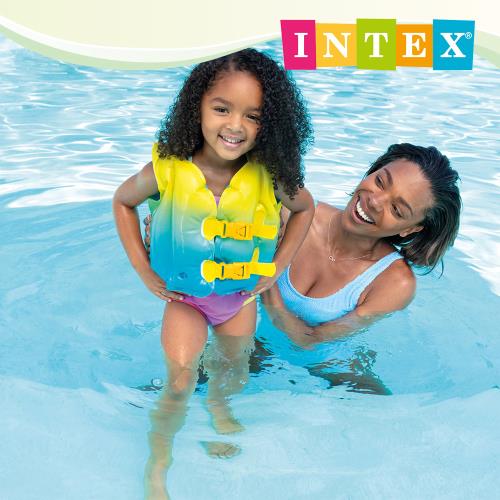 INTEX 藍色湖兒童游泳背心 適3~5歲 (59663NP)