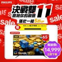 Philips 飛利浦 65型 4K Google TV 智慧顯示器 65PUH7139 (含基本安裝)