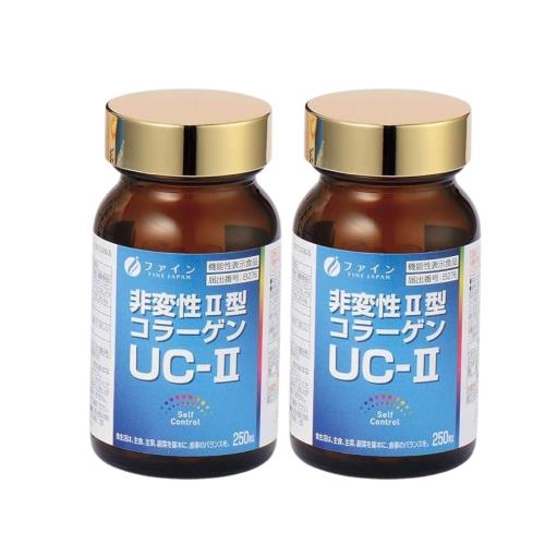 【日本Fine Japan】UC-II葡萄糖胺鯊魚雙效軟骨素(250粒/瓶)X2