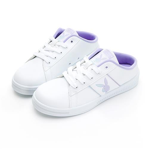 【PLAYBOY】話題經典漸層兔兔懶人鞋-PY0008白紫