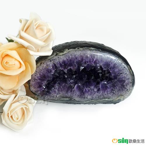 Osun紫水晶紫晶洞#01 安神健康美觀消磁(水晶簇/CE476)