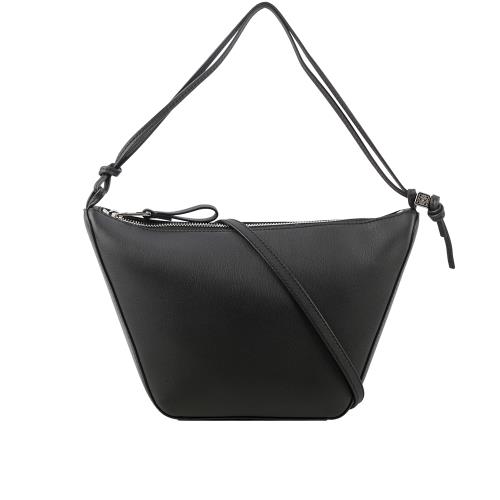 LOEWE Hammock Hobo 小牛皮迷你肩背/斜背二用包(黑色)