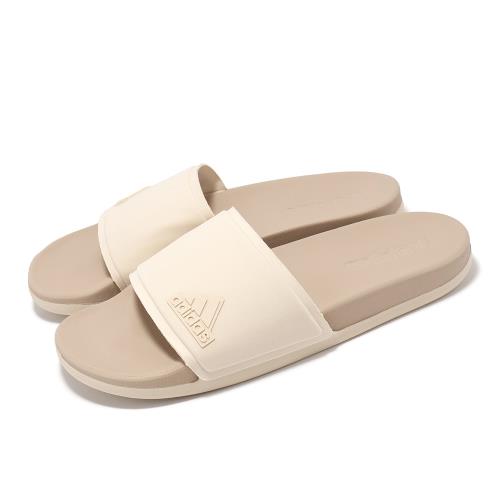 adidas 拖鞋 Adilette Comfort Elevated 男鞋 女鞋 米白 棕 一體式 止滑 愛迪達 IF8658