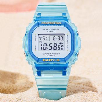 CASIO BABY-G 半透明 夏季時光電子腕錶 BGD-565SJ-2