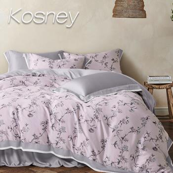 KOSNEY 草木芳華 加大60支天絲床包枕套組