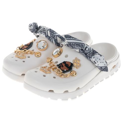 SKECHERS 女鞋 休閒系列涼拖鞋 ARCH FIT FOOTSTEPS - SNOOP DOGG 聯名款 (186010WHT)