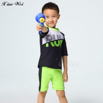 【沙麗品牌】流行男童短袖二件式泳裝 NO.239028