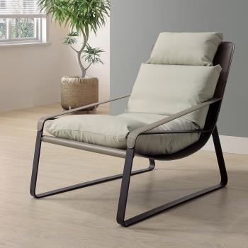 Boden-艾米琳皮革造型休閒單人椅沙發椅扶手餐椅商務洽談椅房間椅會客椅設計款椅