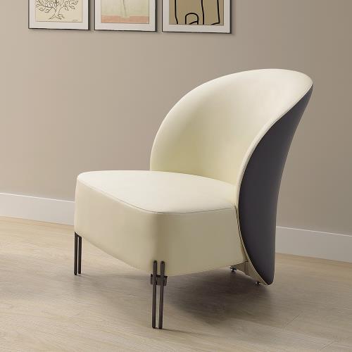 Boden-茉娜皮革造型休閒單人椅/沙發椅/設計款餐椅/商務洽談椅/房間椅/會客椅