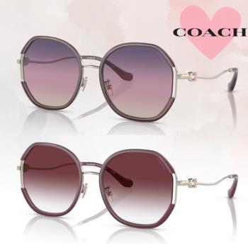 【COACH】時尚圓框太陽眼鏡(HC7144BD-9413U6、94158H 59mm)
