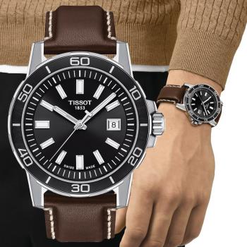 Tissot 天梭 Supersport Gent 紳士運動系列 T1256101605100 夜光指針 日期顯示 瑞士 石英 腕錶