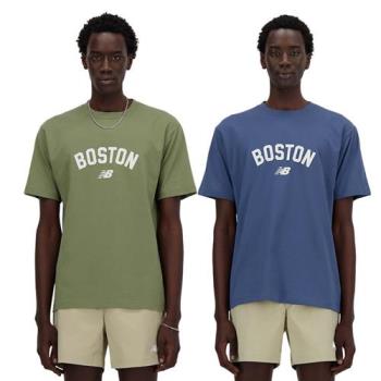 New Balance 短袖上衣 男裝 Boston 美版 綠/藍【運動世界】MT41561DEK/MT41561VTI