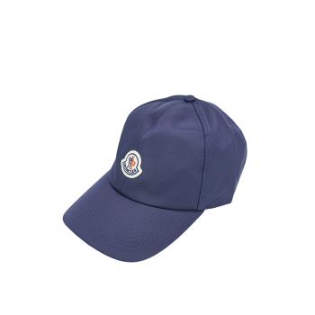 Moncler 品牌徽標緞面棒球帽(深藍)