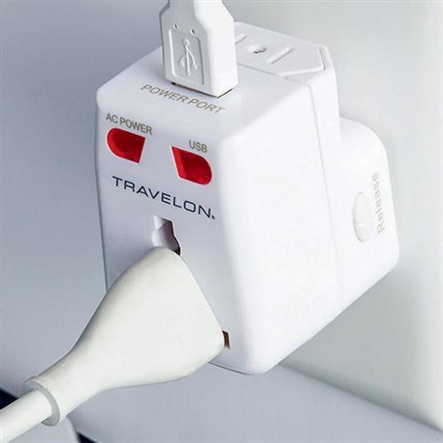 《TRAVELON》USB萬用旅行轉接頭3件 | 電源轉換頭 充電插頭